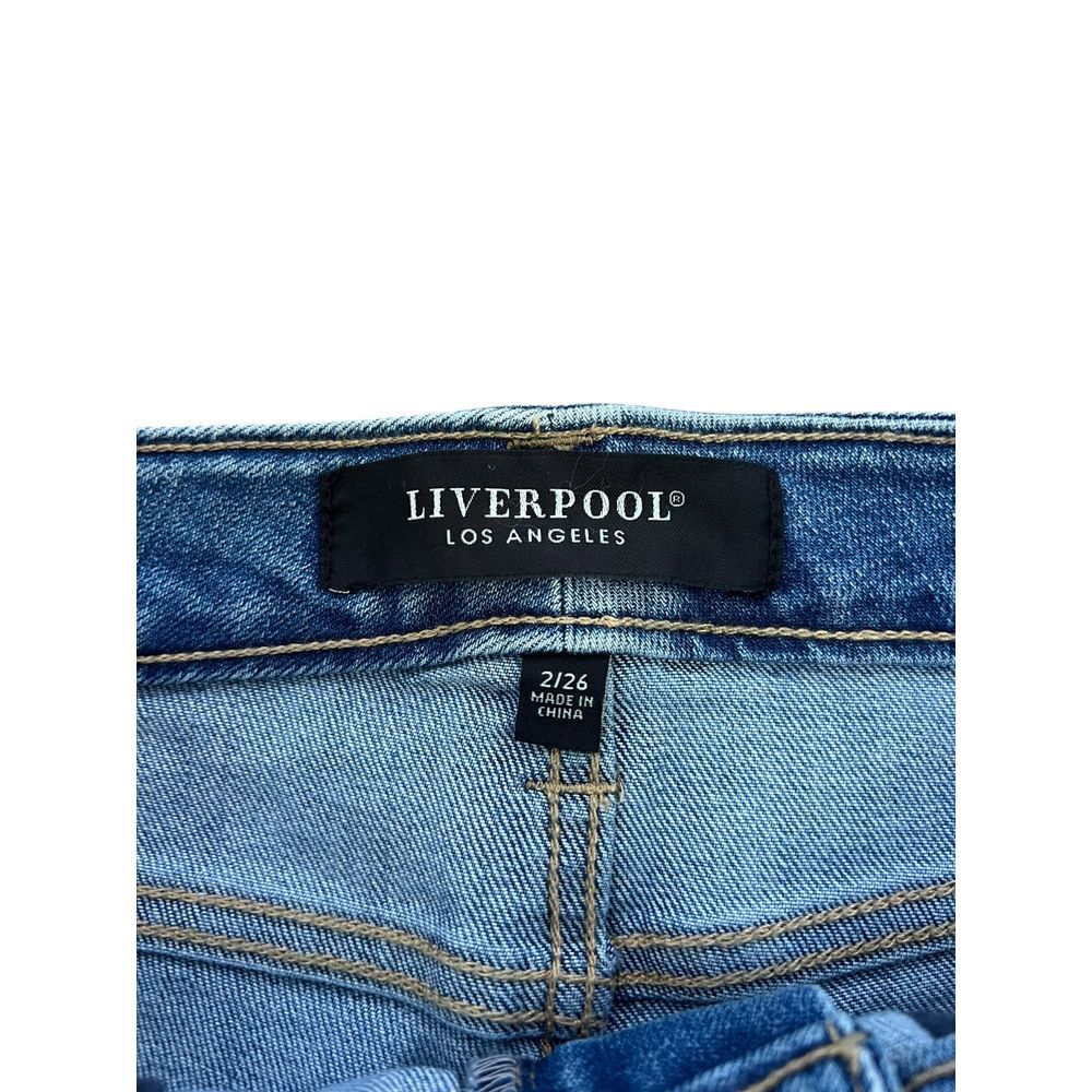 Liverpool Los Angeles Blue Kristy High-Rise Shorts‎ Rolled Hem NWT Size 2/26 - Picture 3 of 7